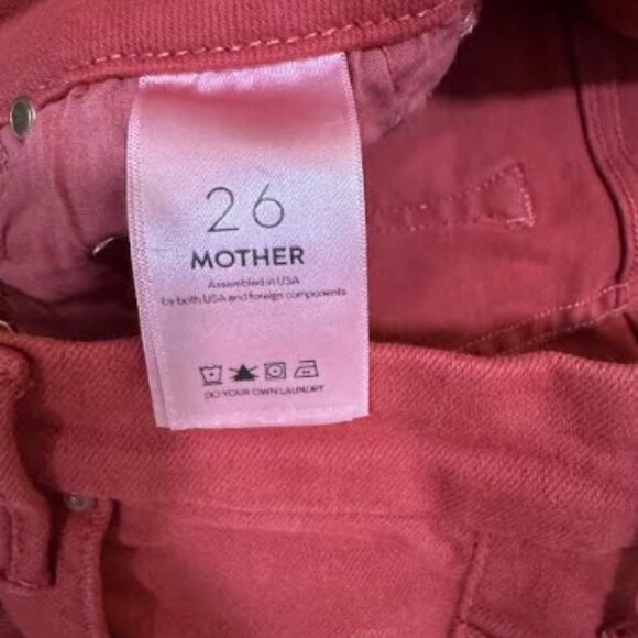 Mother Denim High Waisted Looker in Hot Rod Red - Picture 5 of 10